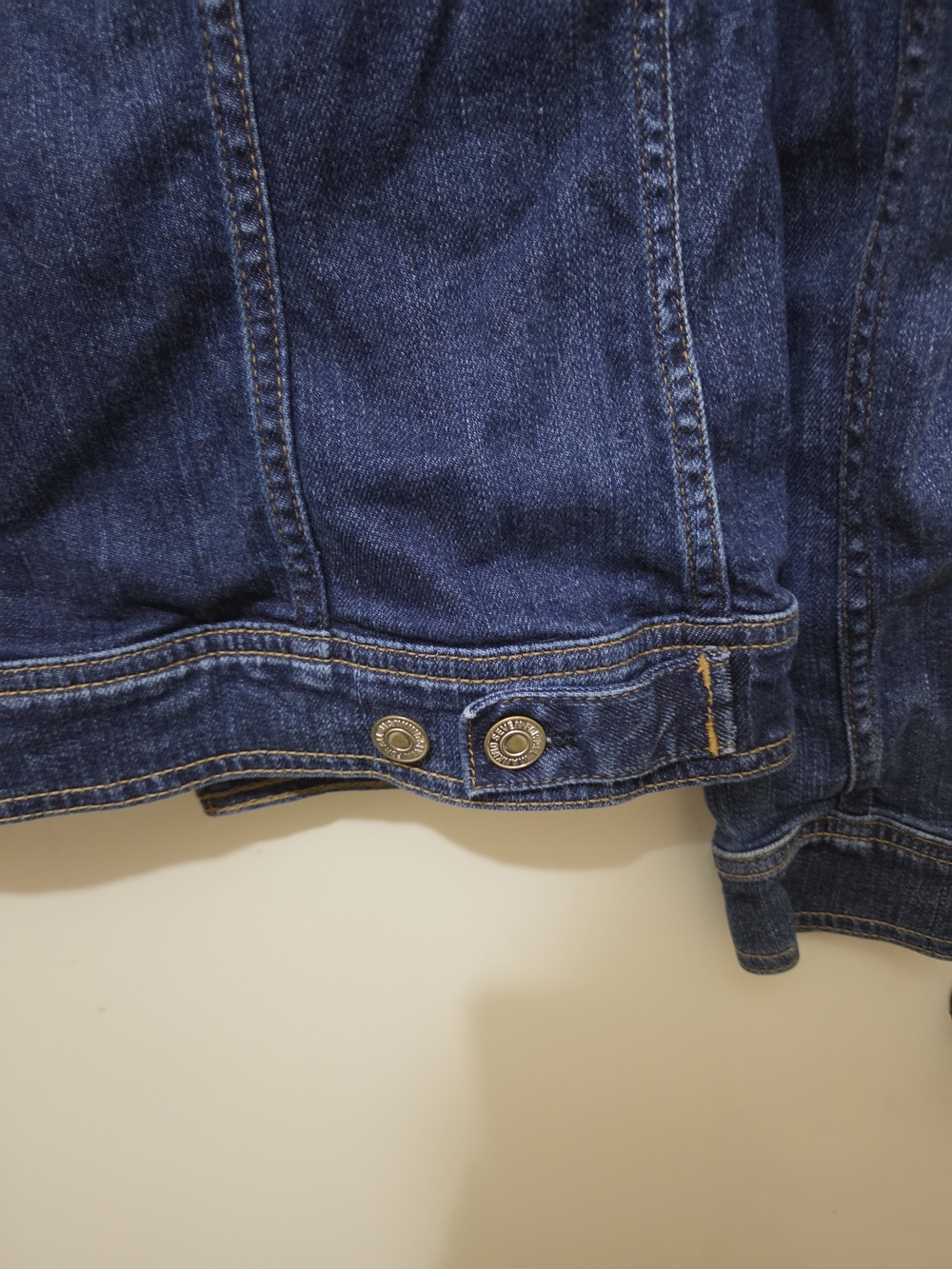 7 For All Mankind Womens Dark Blue Denim Trucker Jacket - XS - Picture 10 of 13